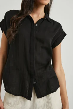 JAMIE SHIRT - BLACK|Rails Flash Sale