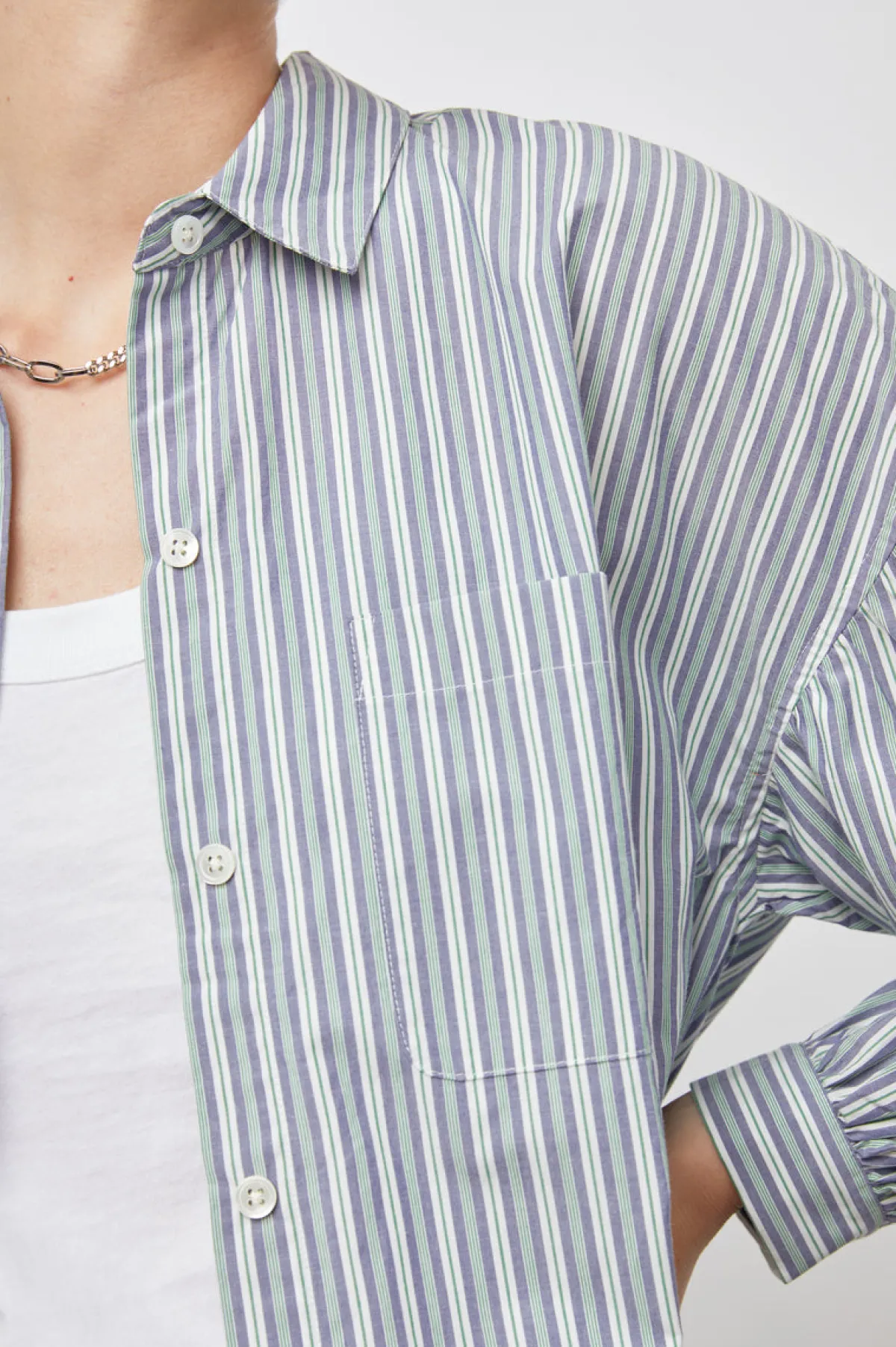 JANAE SHIRT - BANK STRIPE|Rails Clearance