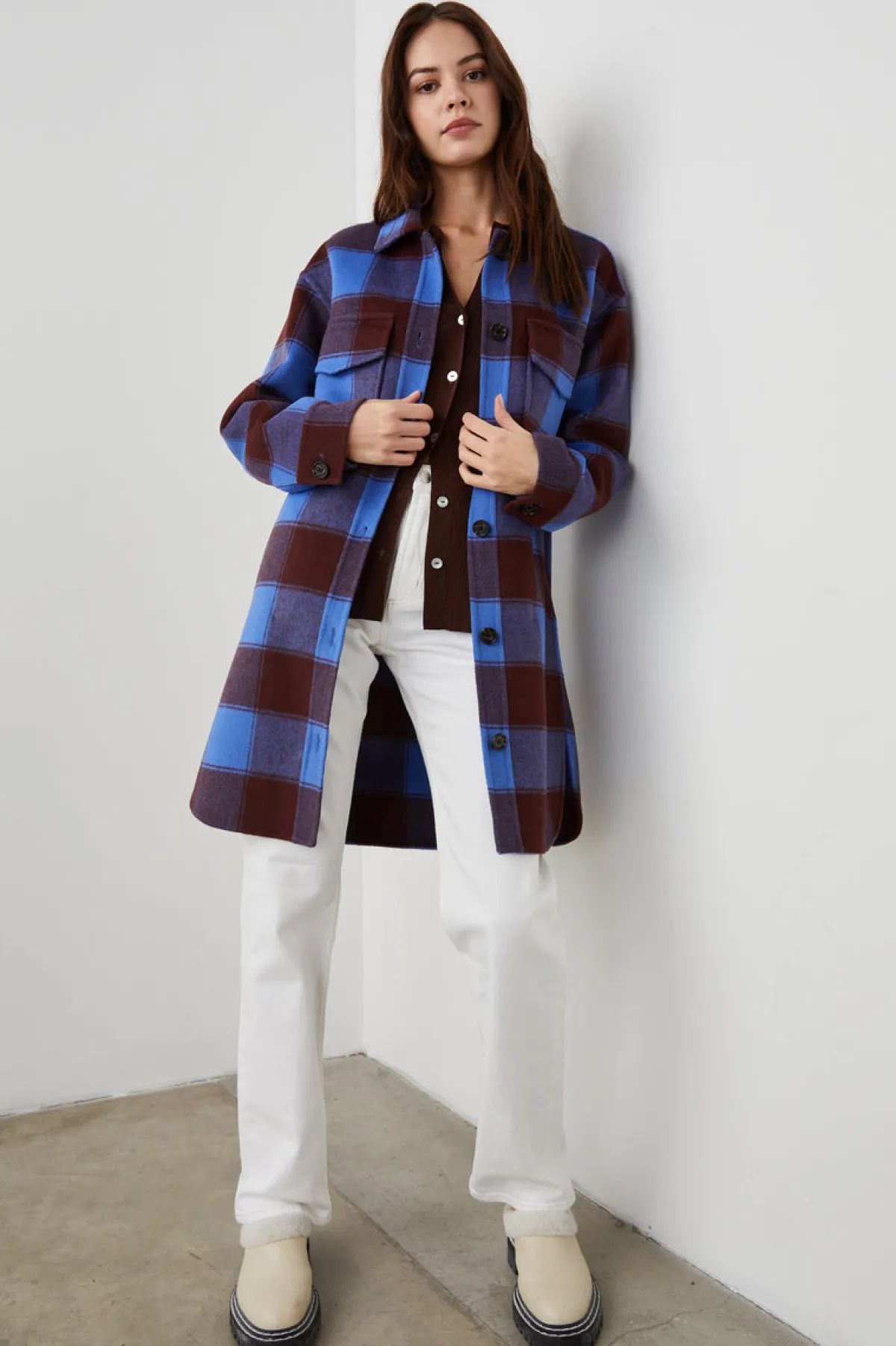 JARO COAT - COBALT CHOCOLATE|Rails Best Sale
