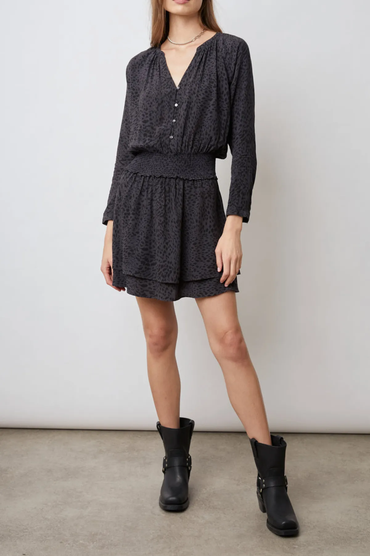 JASMINE DRESS - SPOTTED SLATE|Rails Outlet
