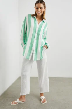 JAYLIN SHIRT - JADE STRIPE|Rails Cheap