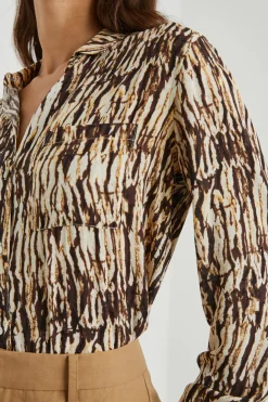 JOSEPHINE SHIRT - NEUTRAL IKAT|Rails Shop