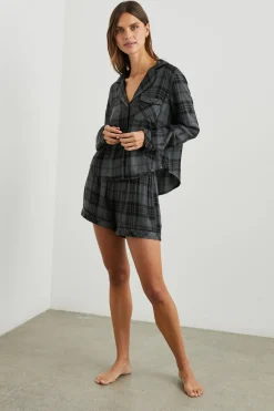 KELLEN PAJAMA SET - CHARCOAL JET LIGHTNING|Rails Discount