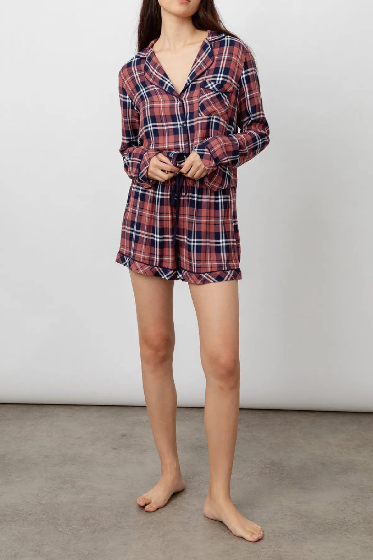 KELLEN PAJAMA SET - ROSE NAVY WHITE|Rails Shop