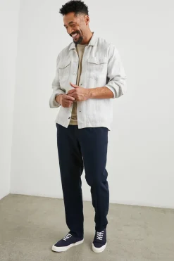 KEROUAC SHIRT JACKET - WICKER GRAPHITE STRIPE|Rails Outlet