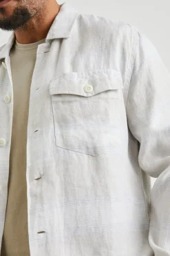 KEROUAC SHIRT JACKET - WICKER GRAPHITE STRIPE|Rails Outlet
