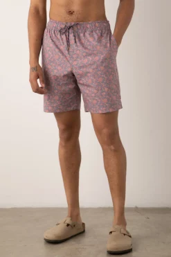 KIAN SWIM SHORT - COASTAL WOOD BLOCK ROYAL BLAZE|Rails New