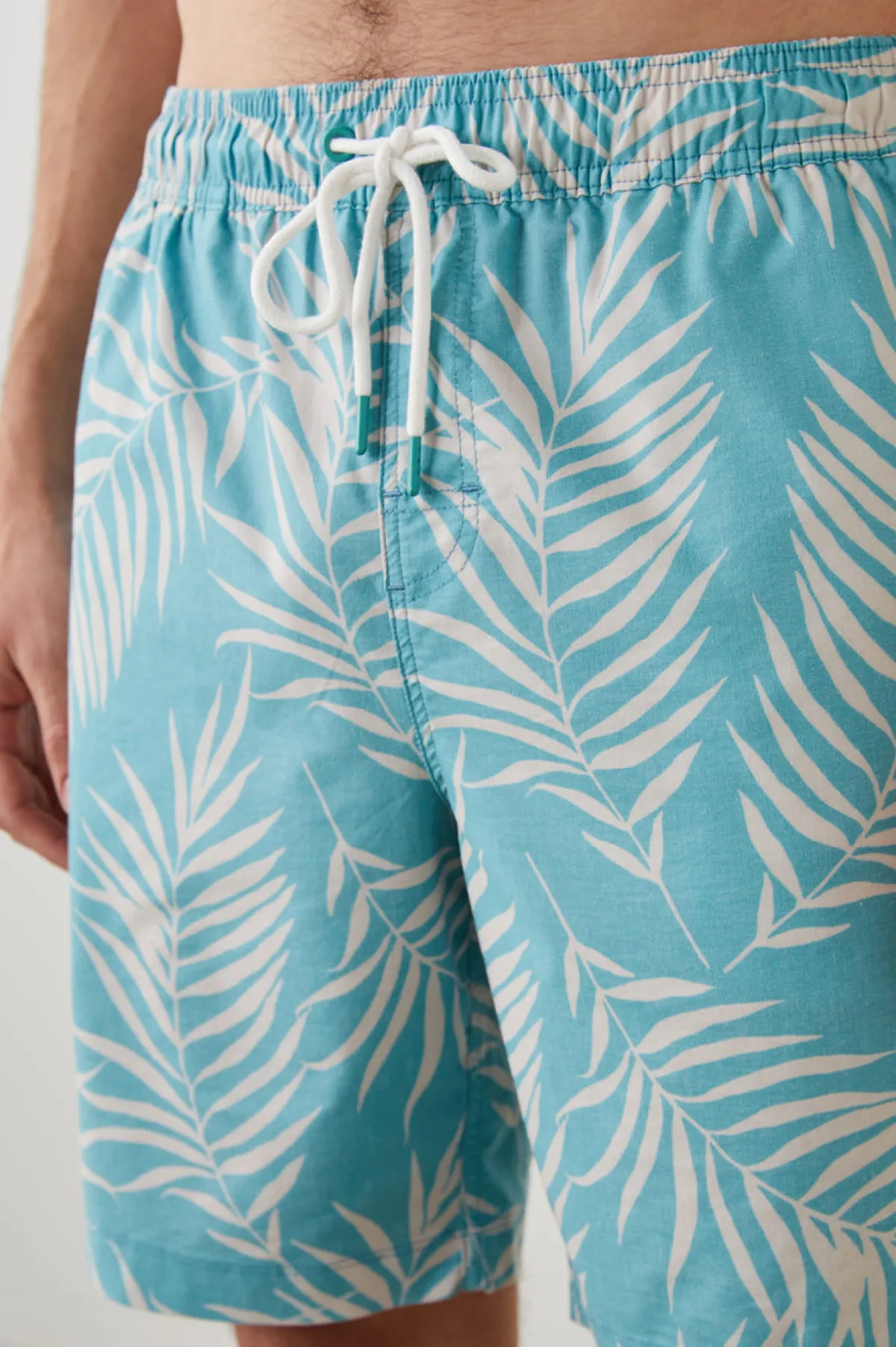 KIAN SWIM SHORT - PALM SHADOW AQUA|Rails Clearance
