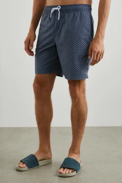 KIAN SWIM SHORT - POLYGON MICRO NAVY|Rails Best
