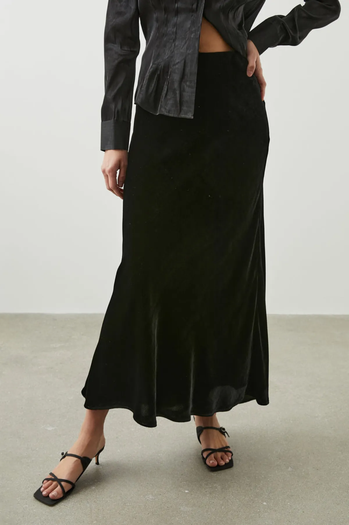 LEIA SKIRT - BLACK VELVET|Rails Fashion