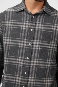 LENNOX SHIRT - CHARCOAL WRAITH MELANGE|Rails Best