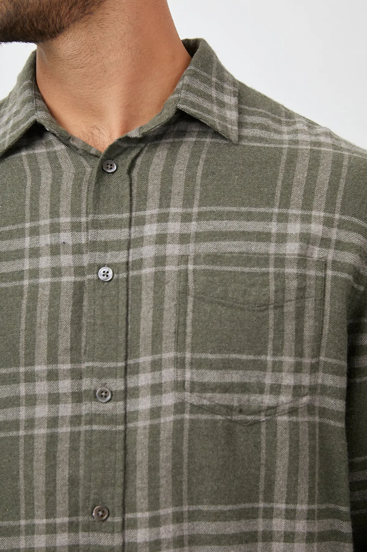 LENNOX SHIRT - CONCRETE MOSS MELANGE|Rails Outlet