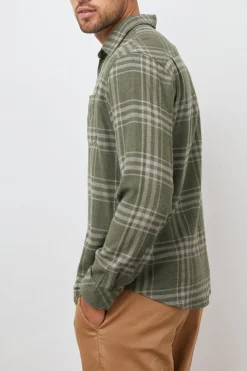 LENNOX SHIRT - CONCRETE MOSS MELANGE|Rails Outlet