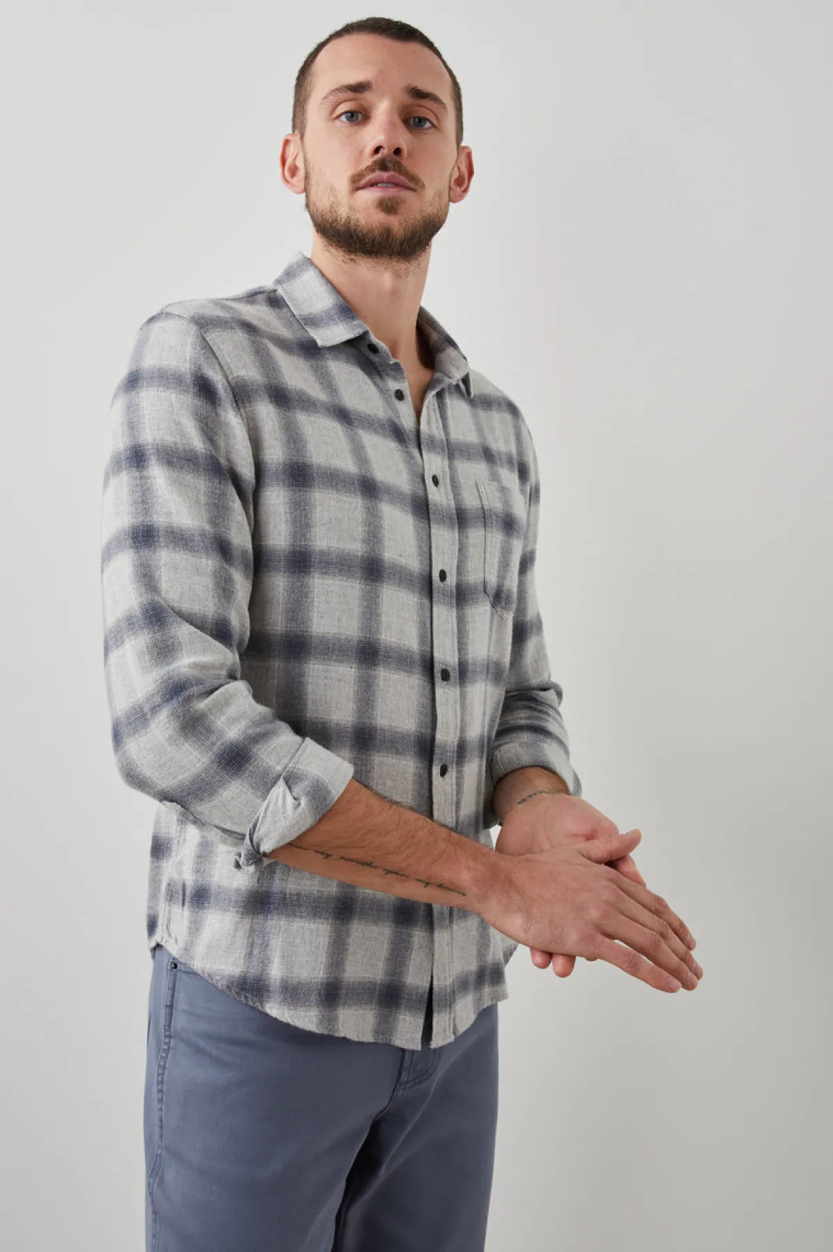 LENNOX SHIRT - METALLIC STORM HEATHER|Rails Discount