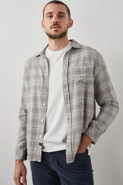 LENNOX SHIRT - PAPER GREY MELANGE|Rails Cheap