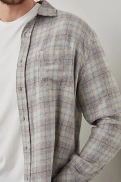 LENNOX SHIRT - PAPER GREY MELANGE|Rails Cheap