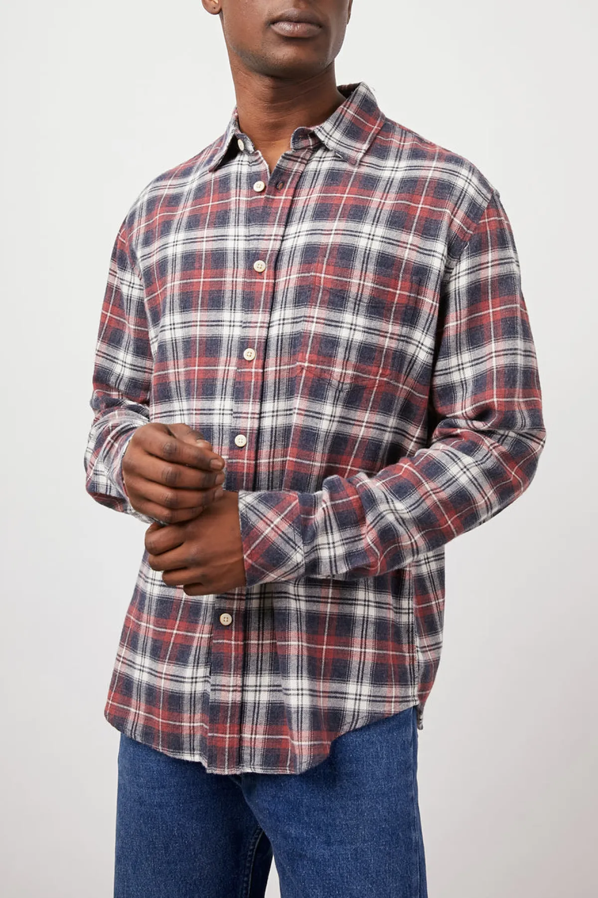 LENNOX SHIRT - RED SHADOW MELANGE|Rails Discount