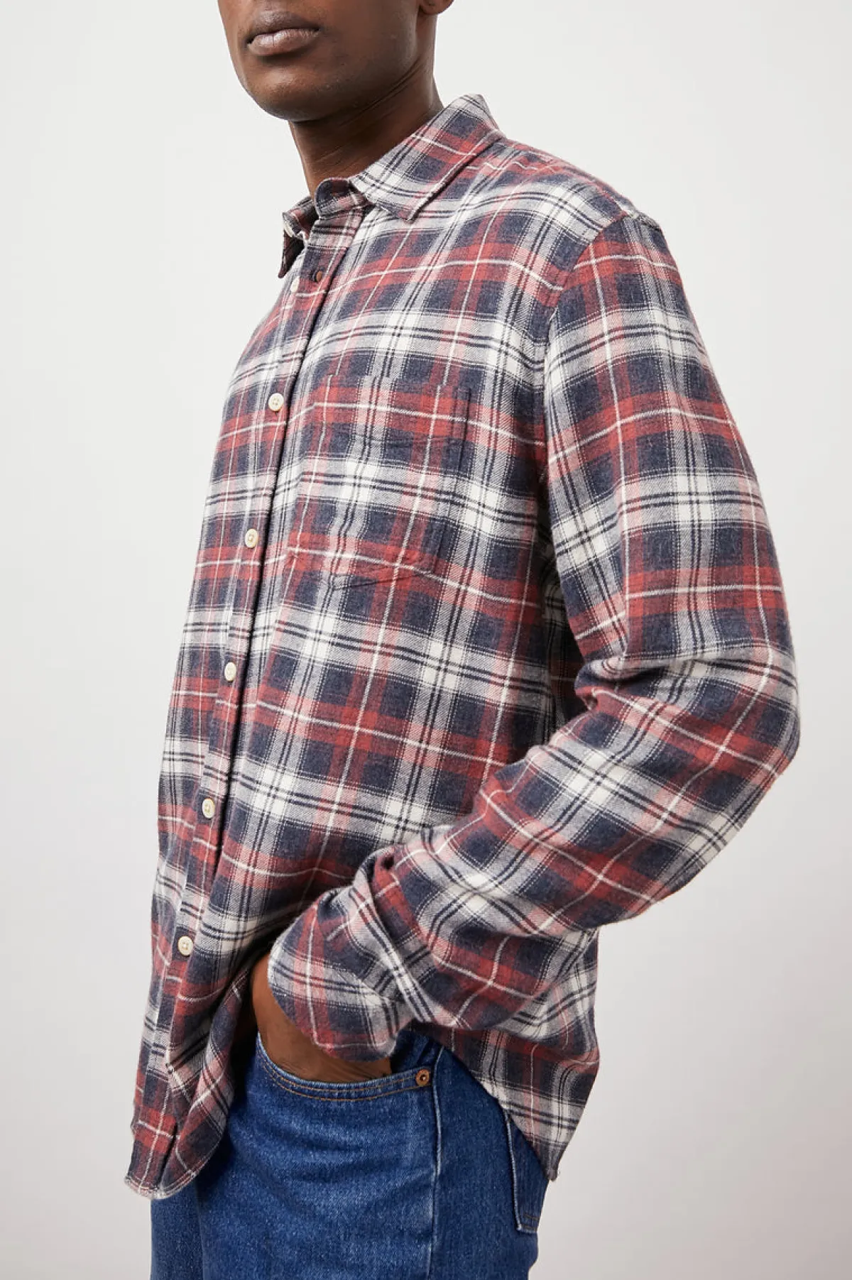 LENNOX SHIRT - RED SHADOW MELANGE|Rails Discount