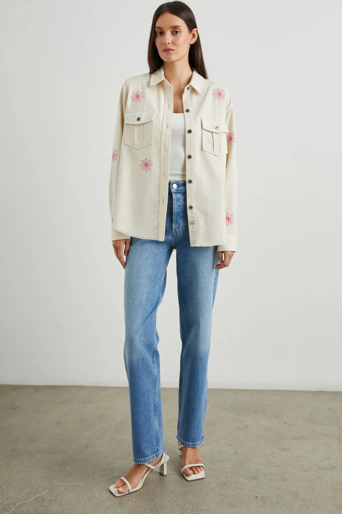 LOREN SHIRT JACKET - ECRU|Rails Sale