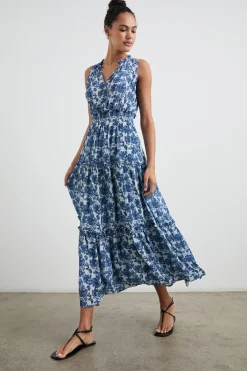 LOULOU DRESS - CHAMBRAY FLORAL|Rails Best