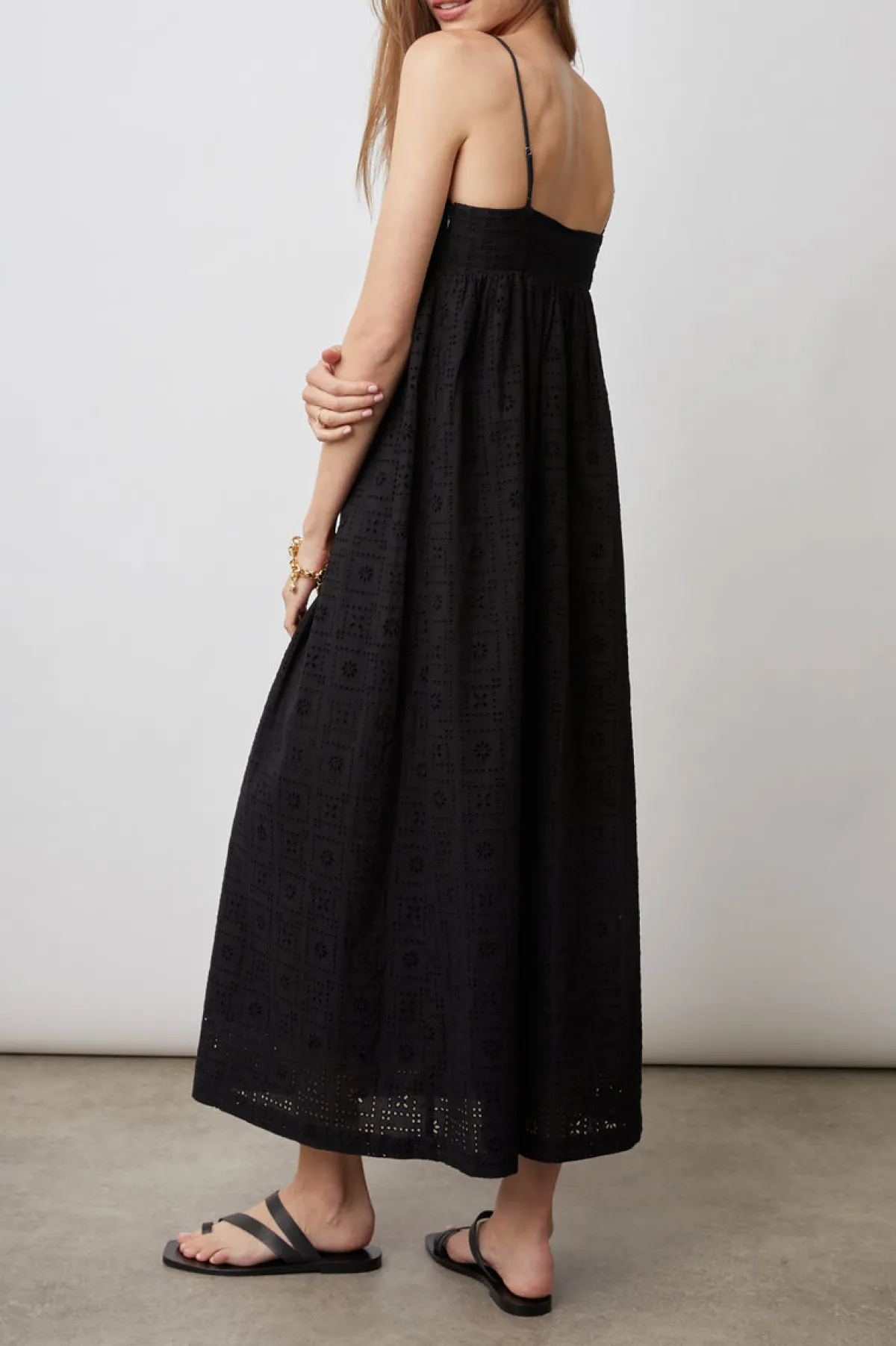 LUCILLE DRESS - BLACK SEA EYELET|Rails Fashion