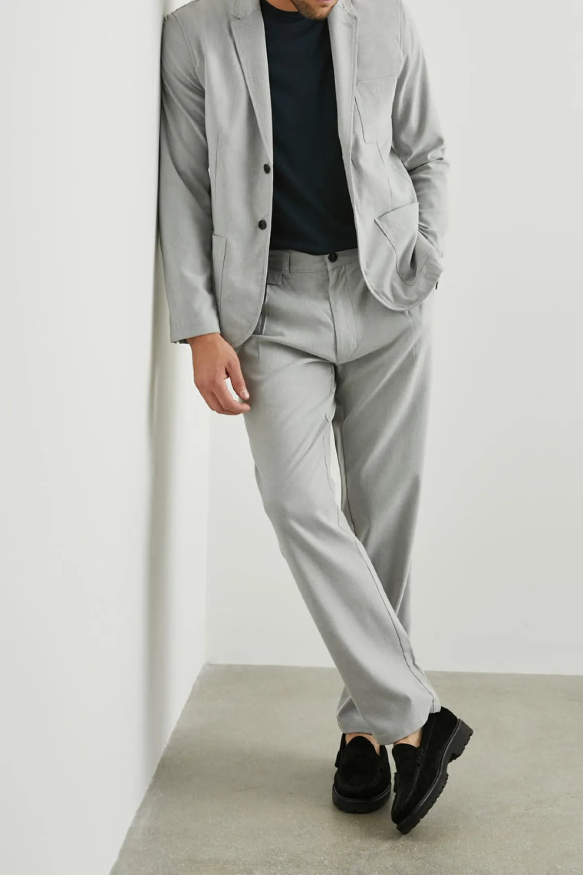 MARCELLUS PANT - SOFT GREY MELANGE|Rails New