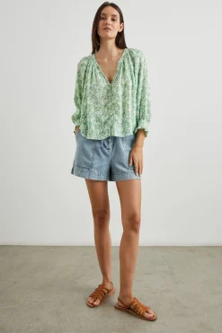 MARIAH TOP - GREEN TEXTURE FLORAL|Rails Fashion