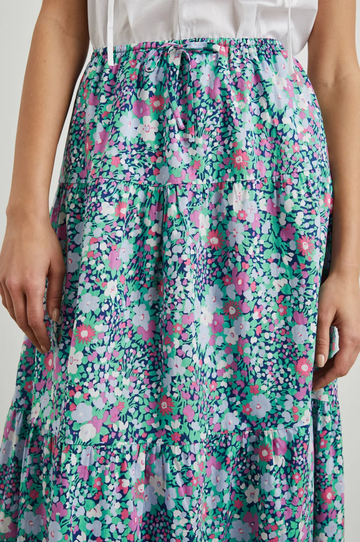 MARY SKIRT - NAVY LEILANI FLORAL|Rails Cheap
