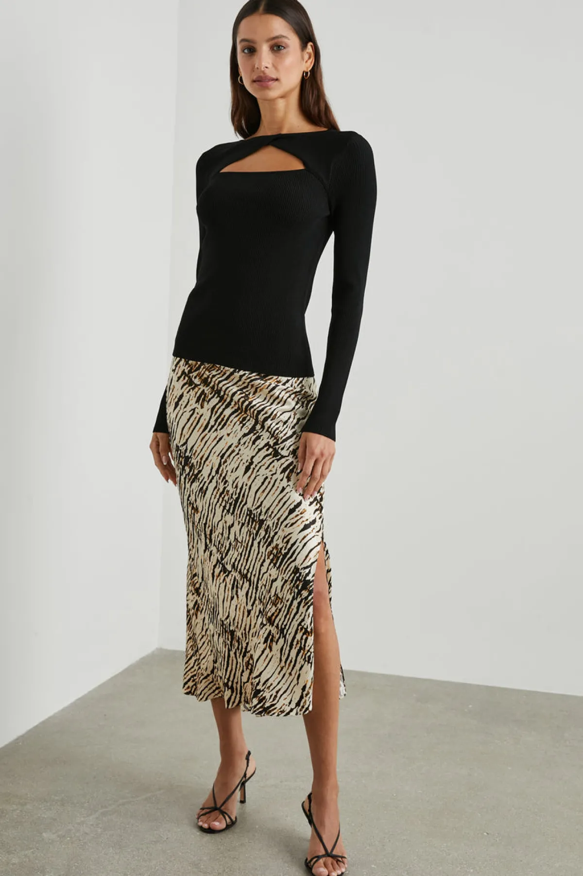 MAYA SKIRT - NEUTRAL IKAT|Rails Best