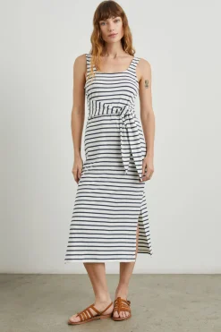 MEG DRESS - IVORY NAVY STRIPE|Rails Sale