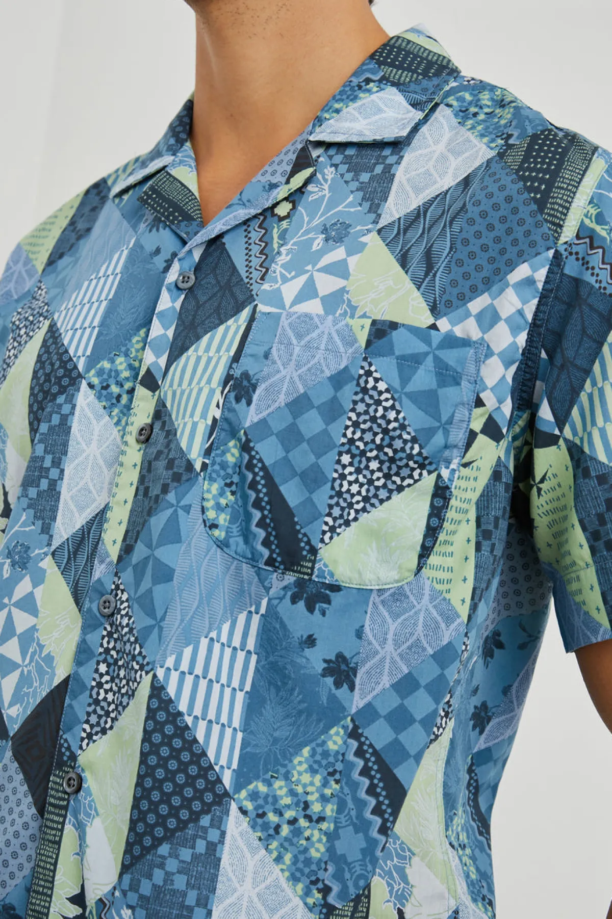 MORENO SHIRT - TRIANGLE PATCHWORK SHADOW|Rails Hot
