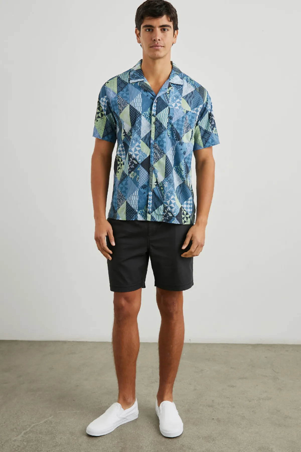 MORENO SHIRT - TRIANGLE PATCHWORK SHADOW|Rails Hot