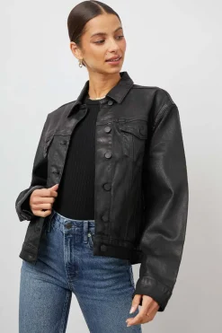 MULHOLLAND JACKET - COATED NOIR|Rails Fashion