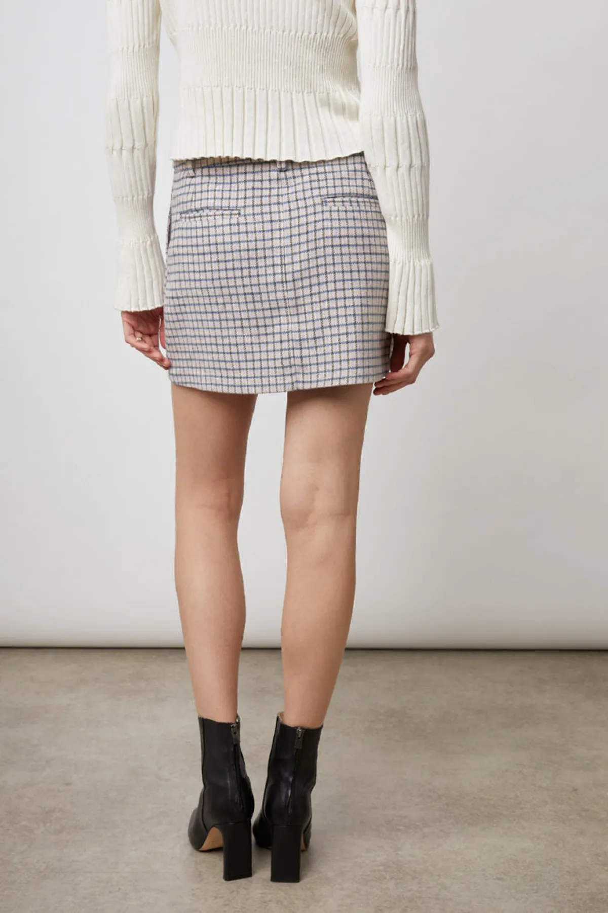 PRIM SKIRT - LILAC NAVY MINI CHECK|Rails Fashion