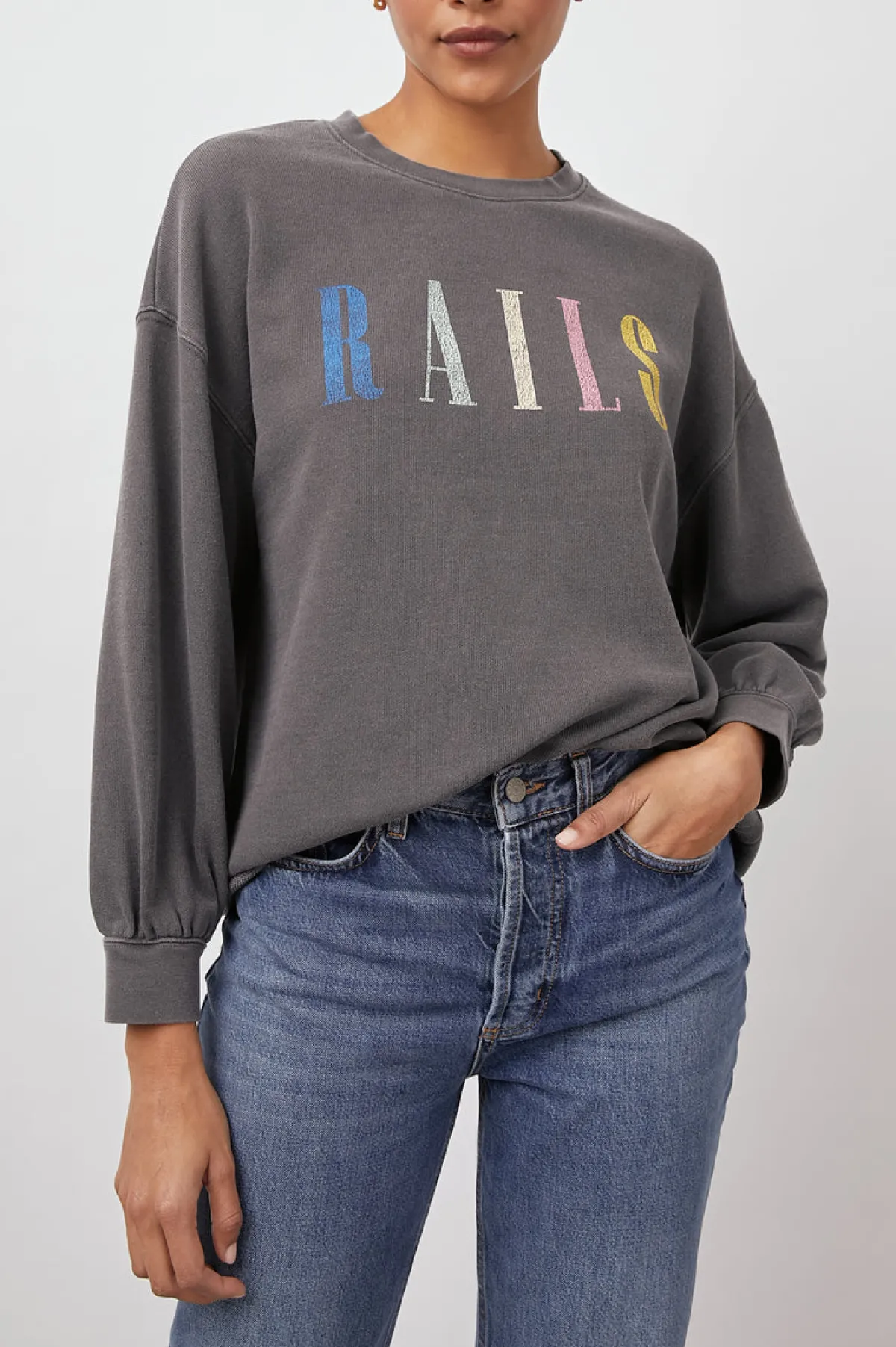 SIGNATURE SWEATSHIRT - VINTAGE BLACK|Rails Hot