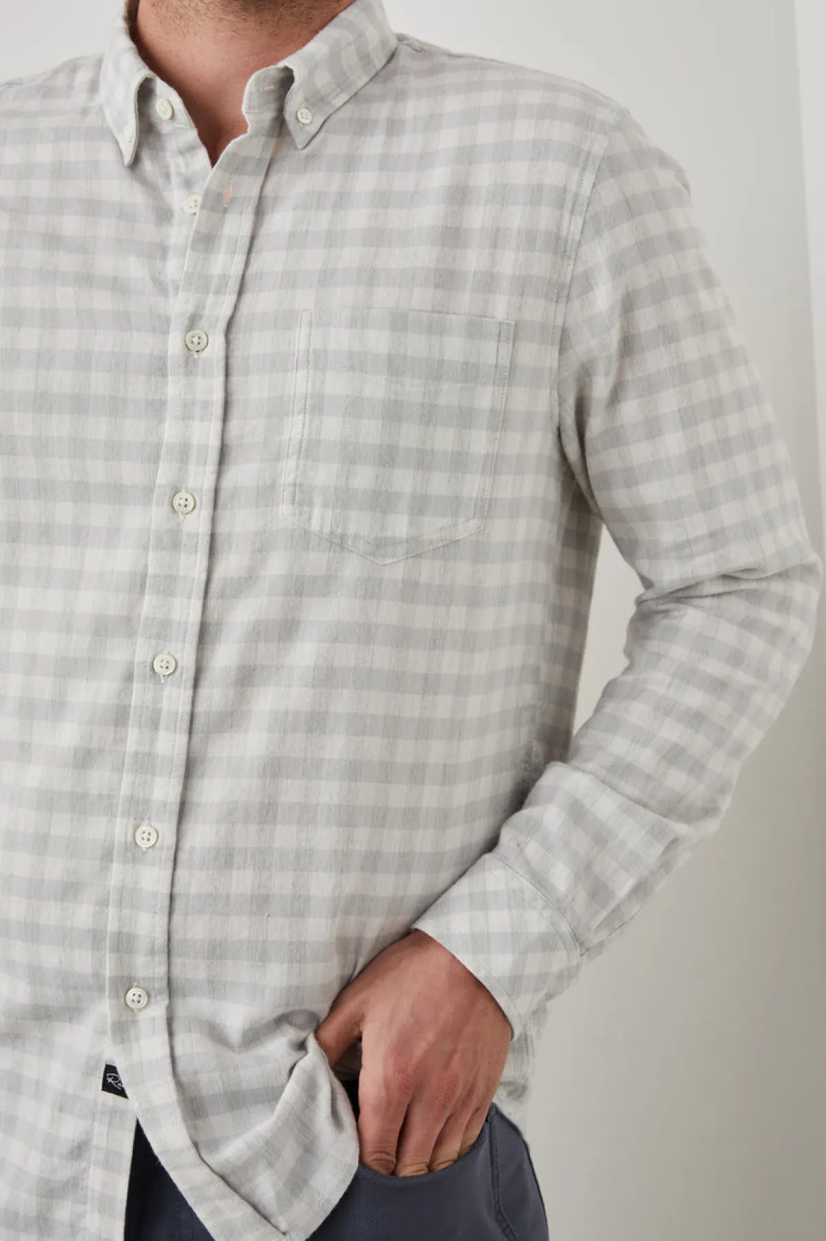 REID SHIRT - ALLOY WHITE MELANGE|Rails Best