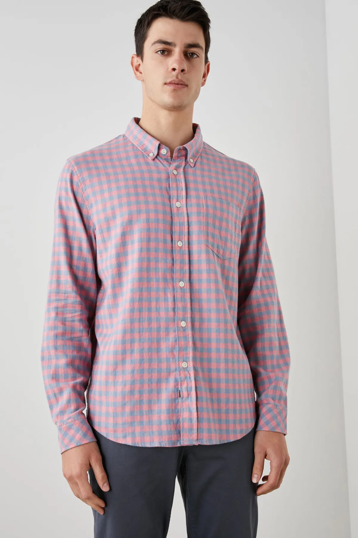 REID SHIRT - MELON DENIM MELANGE|Rails Fashion
