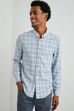 REID SHIRT - SAGE GLASS WHITE|Rails Sale