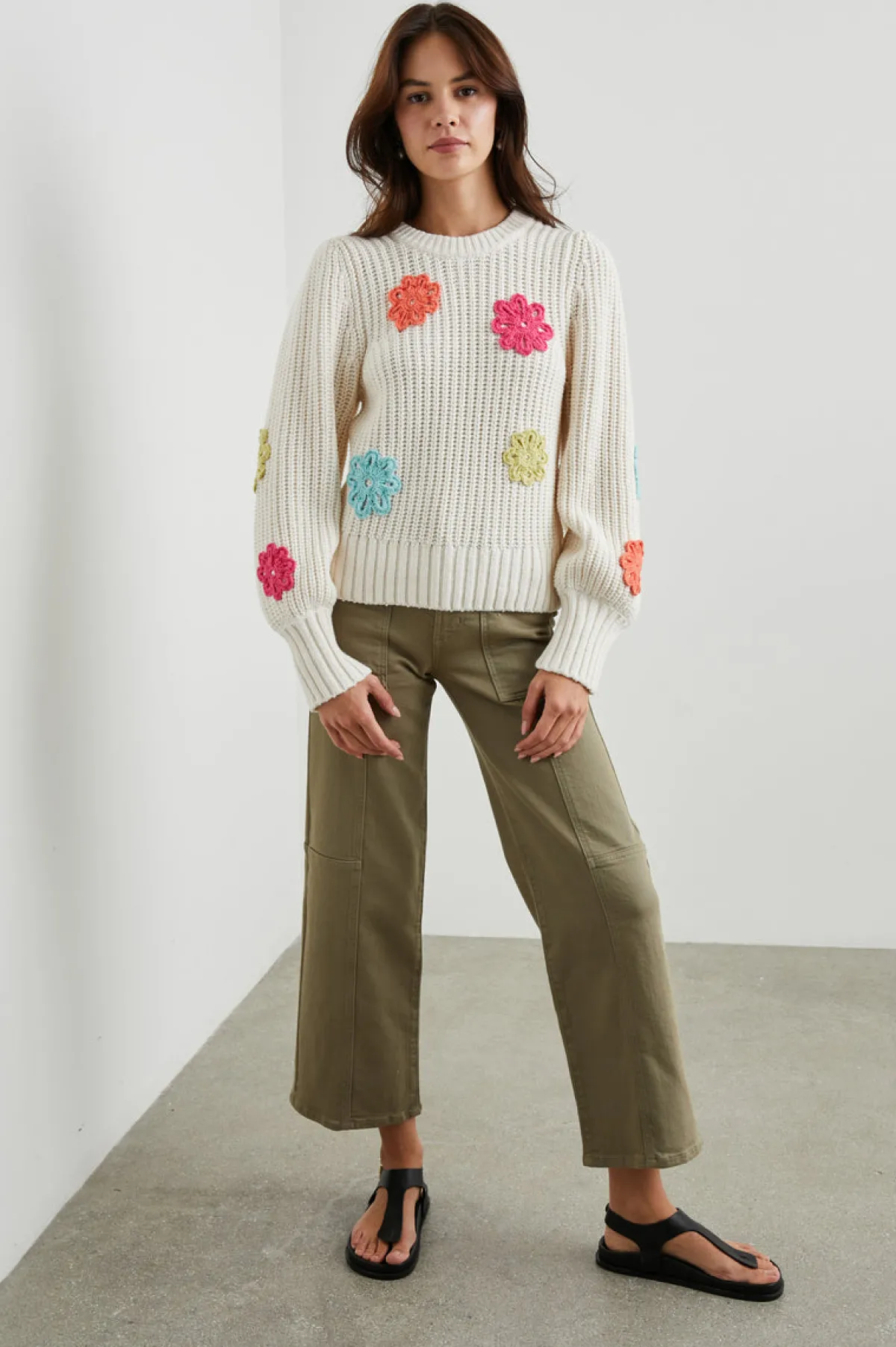 ROMY SWEATER - IVORY MULTI DAISIES|Rails Hot