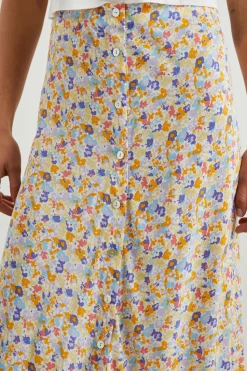 ROSETTA SKIRT - PAPAYA FLOWERS|Rails New