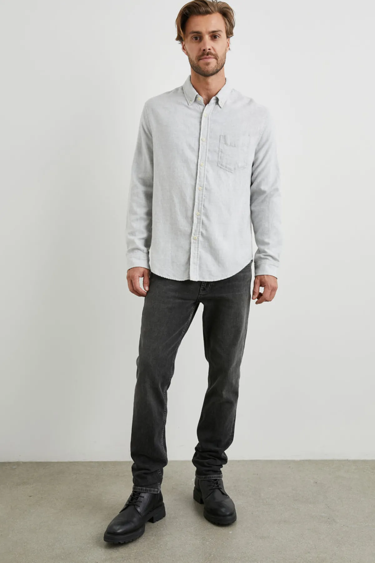 RUNSON SHIRT - HEATHER GREY|Rails Best