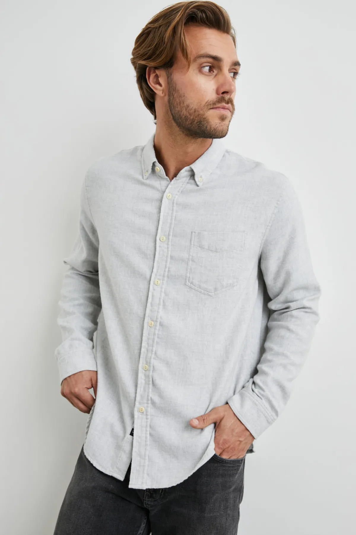 RUNSON SHIRT - HEATHER GREY|Rails Best
