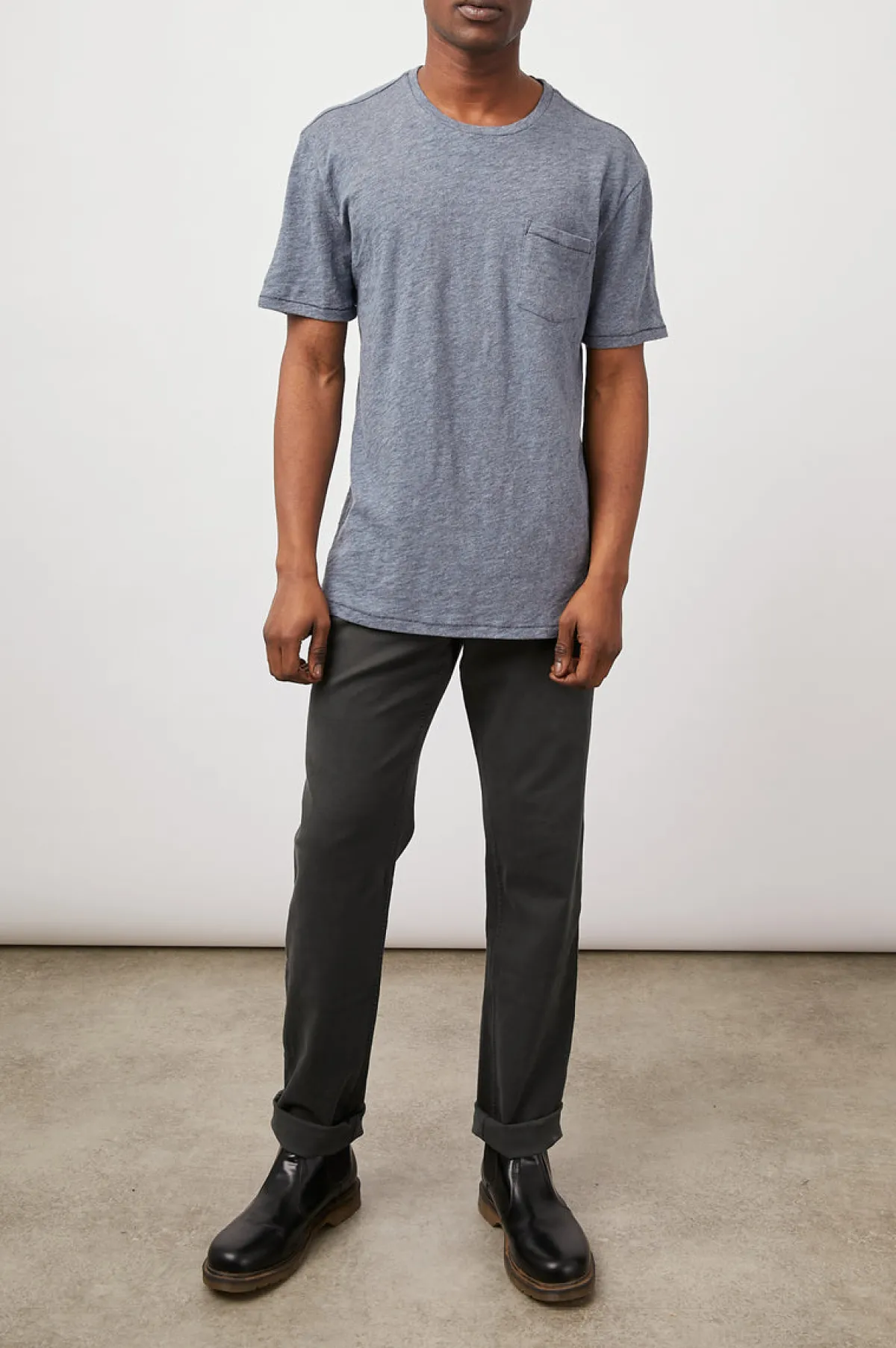 SKIPPER T-SHIRT - BLUE MELANGE|Rails Flash Sale