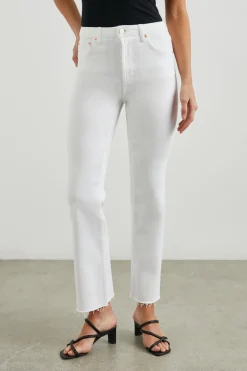 SUNSET CROP SLIM FLARE - SALT WHITE|Rails Best