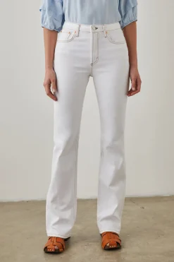 SUNSET SLIM FLARE - SALT WHITE CONTRAST STITCH|Rails Online