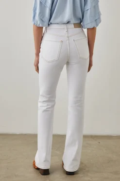 SUNSET SLIM FLARE - SALT WHITE CONTRAST STITCH|Rails Online