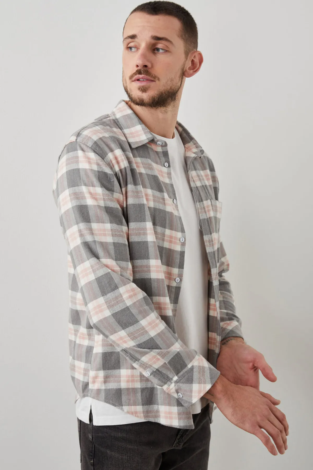 SUSSEX SHIRT - CHARCOAL HEATHER PRAWN|Rails Store