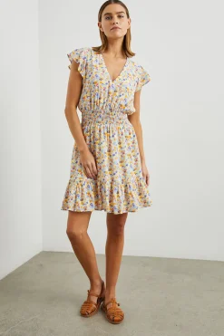 TARA DRESS - PAPAYA FLOWERS|Rails Sale