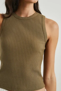 THE RACER TANK - OLIVE|Rails Best