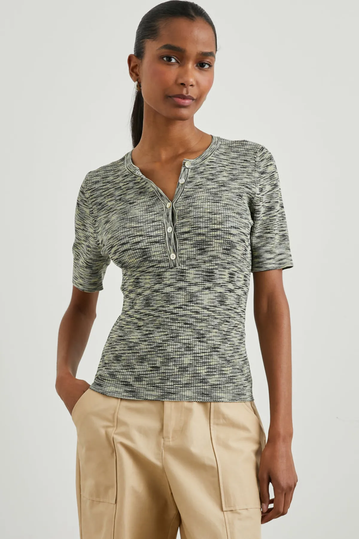 TONI TOP - MINT NAVY SPACE DYE|Rails Clearance